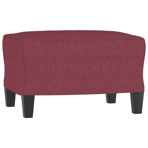4-dijelni set sofa s jastucima crvena boja vina od tkanine - boja crnog vina s jastučićima i tabureom Cijena