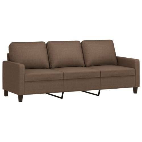2-dijelni set sofa s jastucima smeđi od tkanine - Smeđa s jastučićima Cijena