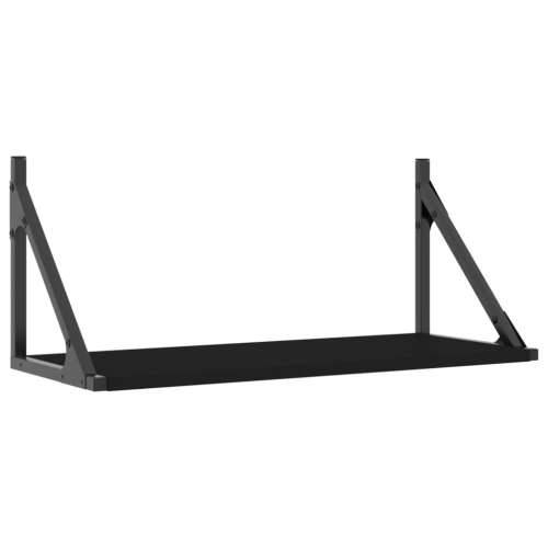 Zidne police 2 kom crne 60 x 25 x 25,5 cm od konstruiranog drva - Crna 60 x 25 x 25.5 cm 2 1 Cijena
