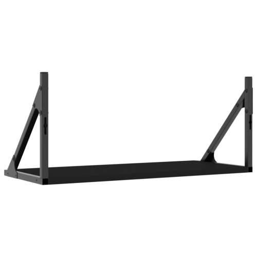 Zidne police 2 kom crne 60 x 25 x 25,5 cm od konstruiranog drva - Crna 60 x 25 x 25.5 cm 2 1 Cijena