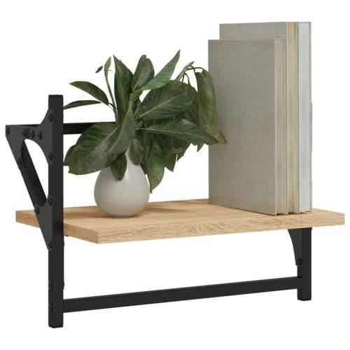 Zidne police s prečkama 2 kom boja hrasta sonome 40x25x30 cm - sonoma hrast 40 x 25 x 30 cm 2 1 Cijena