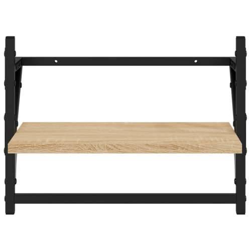 Zidne police s prečkama 2 kom boja hrasta sonome 40x25x30 cm - sonoma hrast 40 x 25 x 30 cm 2 1 Cijena