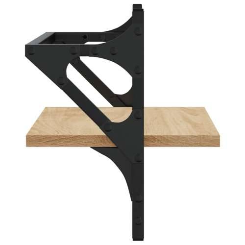 Zidne police s prečkama 2 kom boja hrasta sonome 40x25x30 cm - sonoma hrast 40 x 25 x 30 cm 2 1 Cijena