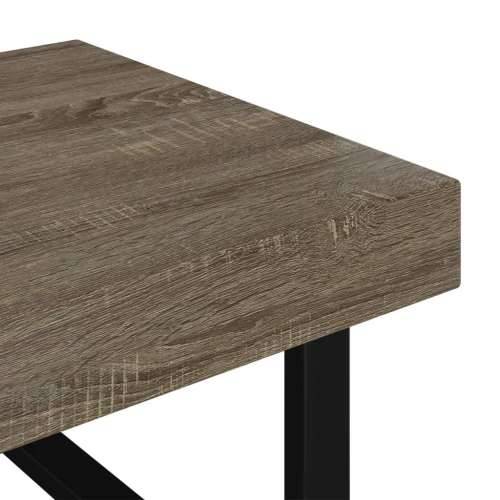Stolić za kavu sivo-crni 120 x 60 x 40 cm MDF i željezo - Siva 1 Cijena