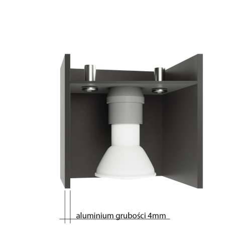 Zidna lampa QUAD 1 crna Cijena