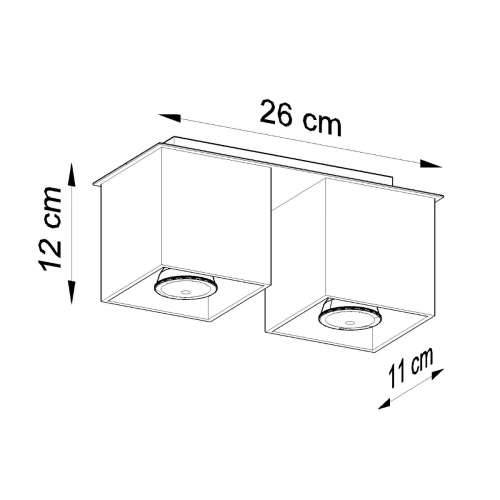 Stropna lampa QUAD 2 bijela Cijena