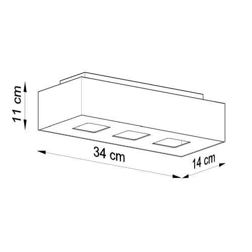 Stropna lampa MONO 3 crna Cijena