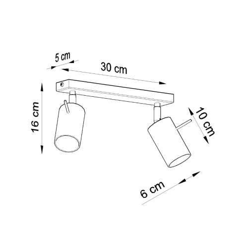 Stropna lampa RING 2 crna Cijena