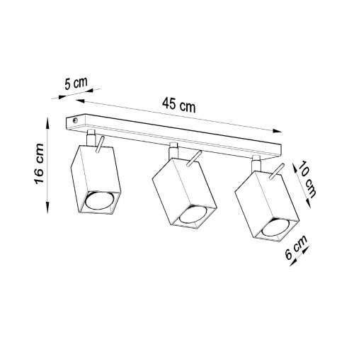 Stropna lampa MERIDA 3 bijela Cijena