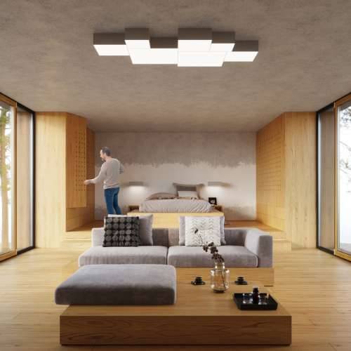 Stropna lampa HORUS siva Cijena