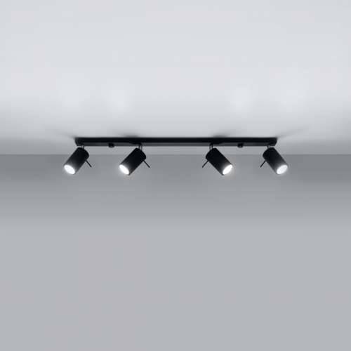 Stropna lampa RING 4L crna Cijena