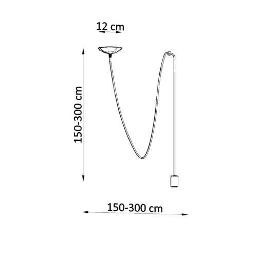 Visilica EDISON 1 crna Cijena