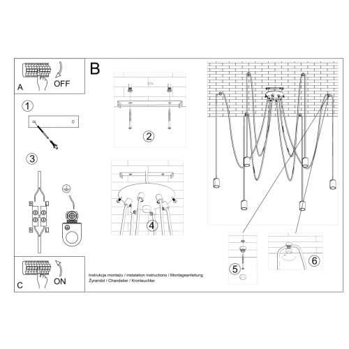 Luster EDISON 5 crni Cijena