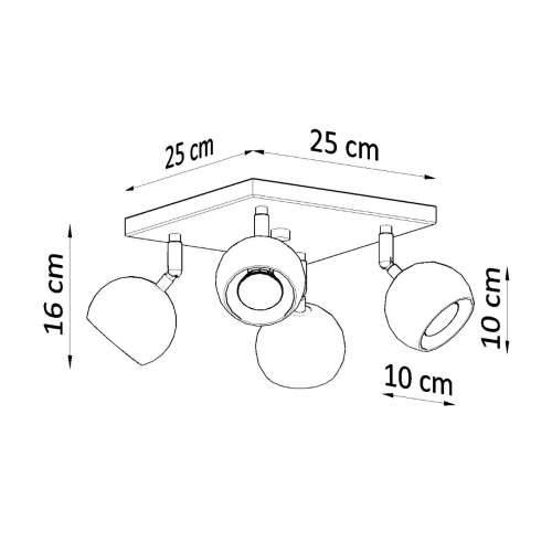Stropna lampa OCULARE 4 bijela Cijena