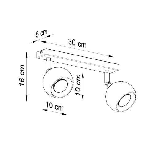 Stropna lampa OCULARE 2 crna Cijena