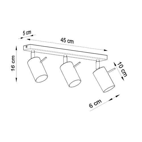 Stropna lampa RING 3 siva Cijena