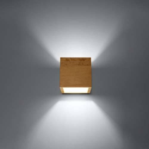 Zidna lampa QUAD prirodno drvo Cijena