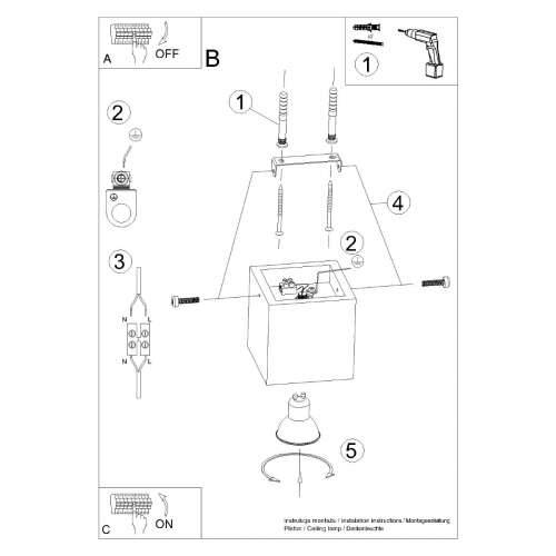 Stropna lampa QUAD prirodno drvo Cijena
