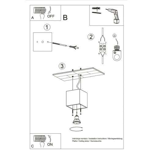 Stropna lampa QUAD 1 antracit Cijena