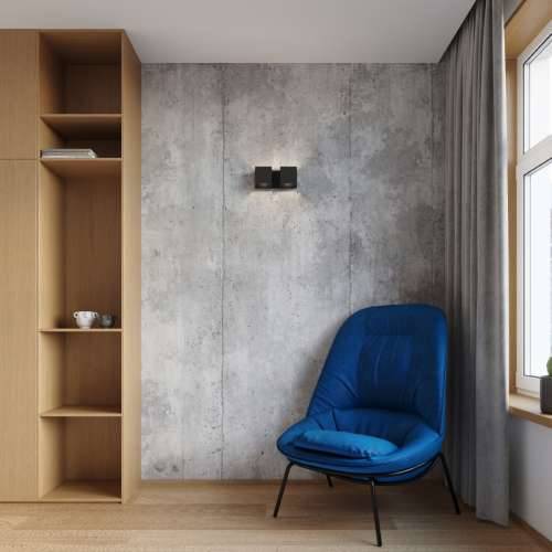 Zidna lampa QUAD 2 crna Cijena