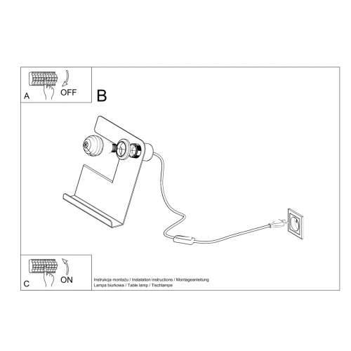 Stolna lampa INCLINE bijela Cijena