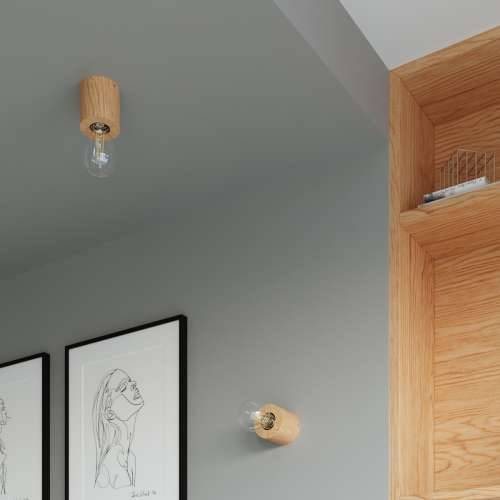 Stropna lampa SALGADO prirodno drvo Cijena