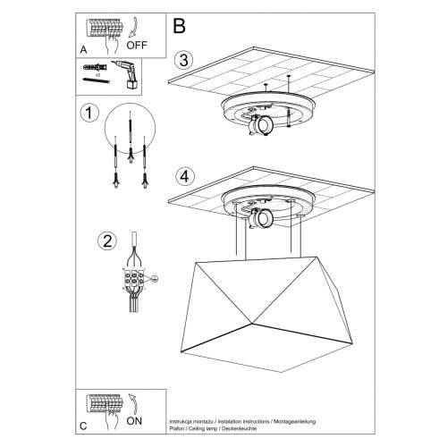 Stropna lampa HEXA 25 bijela Cijena