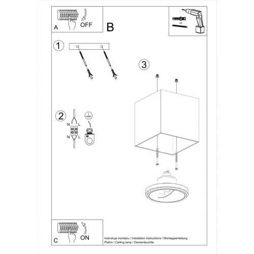 Stropna lampa BLAKE crna Cijena