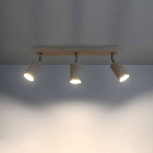 Stropna lampa BERG 3 prirodno drvo Cijena