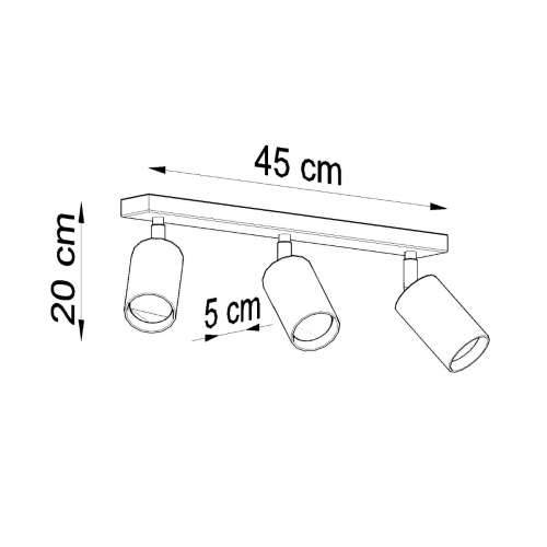 Stropna lampa BERG 3 prirodno drvo Cijena