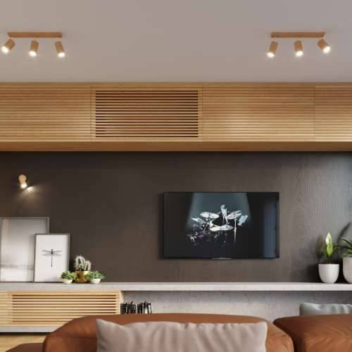 Stropna lampa BERG 3 prirodno drvo Cijena