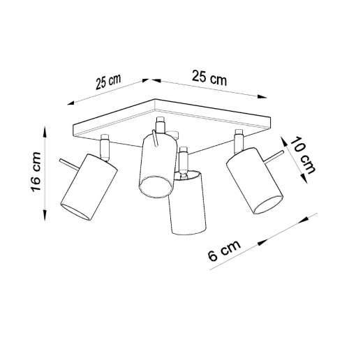 Stropna lampa RING 4 krom Cijena