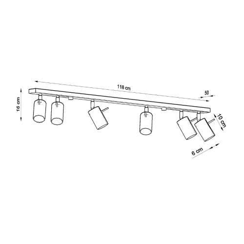 Stropna lampa RING 6L krom Cijena