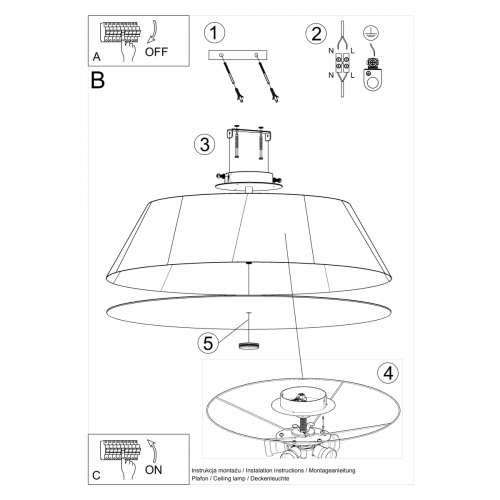 Stropna lampa VEGA 70 crna Cijena