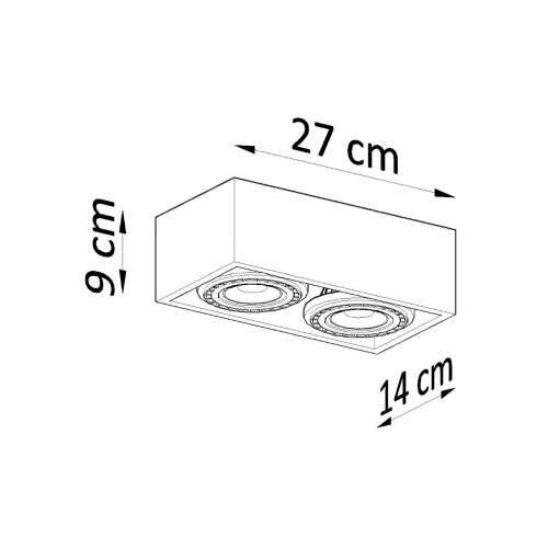 Stropna lampa QUATRO 2 beton Cijena