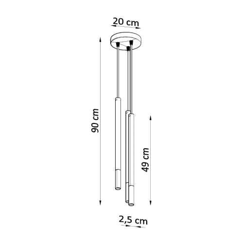 Visilica MOZAICA 3P crna/krom Cijena