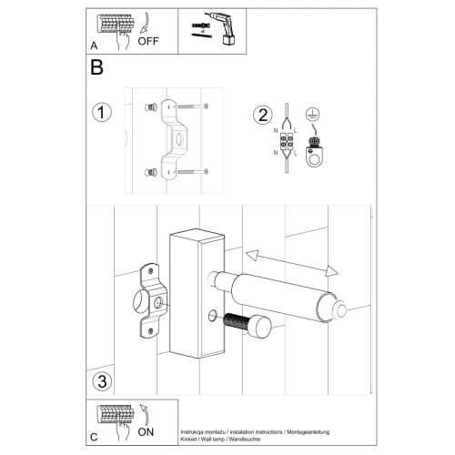 Zidna lampa EYETECH 1 crna Cijena