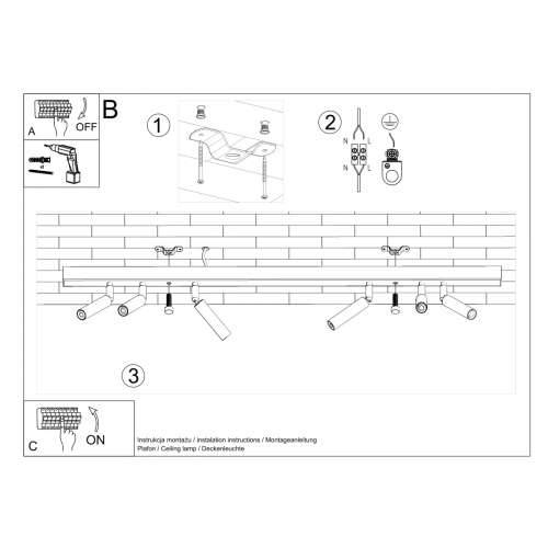 Stropna lampa EYETECH 6 bijela Cijena