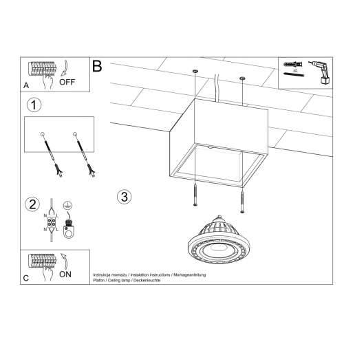 Stropna lampa QUATRO 1 prirodno drvo Cijena