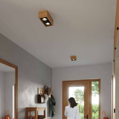 Stropna lampa QUATRO 2 prirodno drvo Cijena