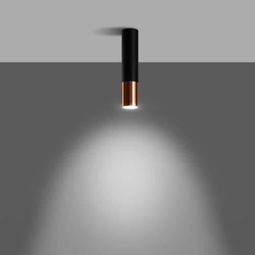 Stropna lampa LOOPEZ crna/bakar Cijena