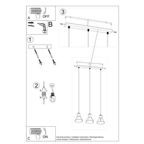 Visilica TALEJA 3 crna [ES111] Cijena