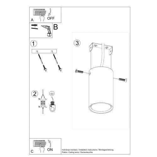 Stropna lampa LAGOS 10 bijela Cijena