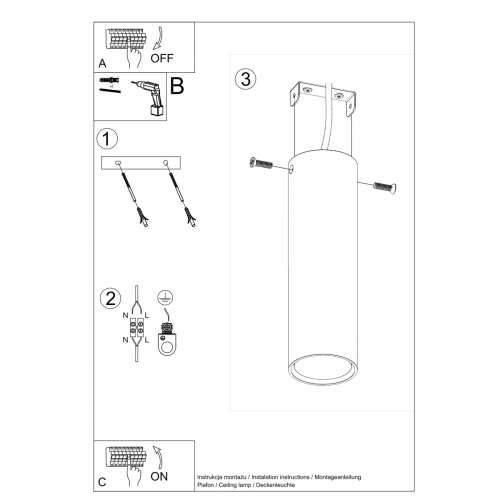 Stropna lampa LAGOS 20 bijela Cijena
