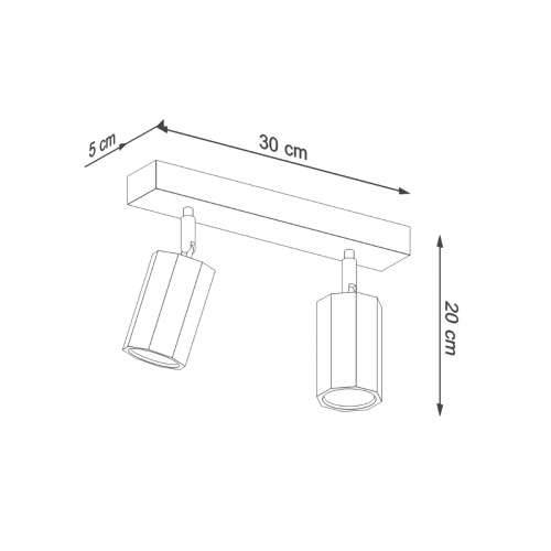 Stropna lampa ZEKE 2 hrast Cijena
