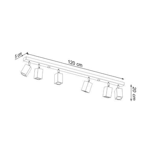 Stropna lampa KEKE 6 hrast Cijena