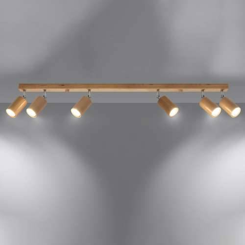 Stropna lampa BERG 6 prirodno drvo Cijena