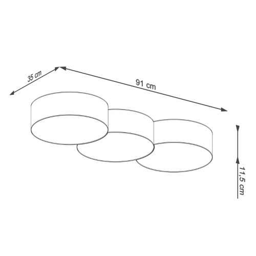 Stropna lampa CIRCLE 3A bijela Cijena