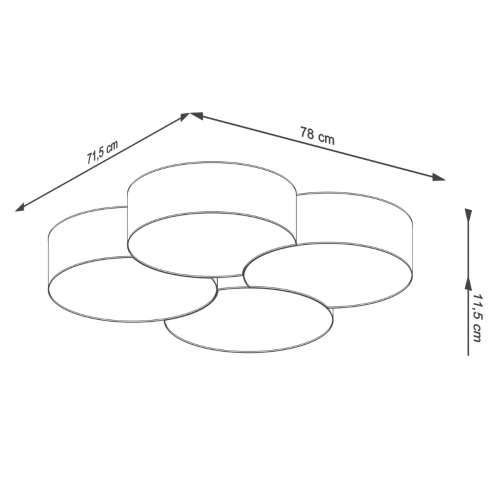 Stropna lampa CIRCLE 4 bijela Cijena