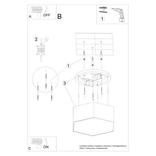 Stropna lampa SUNDE 11 bijela Cijena